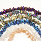 Titanium Quartz Rough Stones Chip Loose Beads Necklace Bracelet Bulk