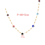 Titanium Resin Necklace Eye Beaded Pendants