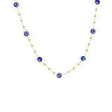 Titanium Resin Necklace Eye Beaded Pendants