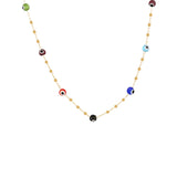Titanium Resin Necklace Eye Beaded Pendants