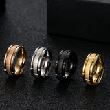 Titanium Stainless Steel Brushed Wedding Engagement Couple Ring