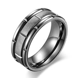 Titanium Stainless Steel Brushed Wedding Engagement Couple Ring