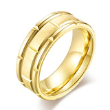 Titanium Stainless Steel Brushed Wedding Engagement Couple Ring