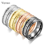 Titanium Stainless Steel Brushed Wedding Engagement Couple Ring