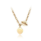Stainless Steel Heart Charm Necklace Proverbs 4:23 O-Chain