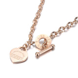 Stainless Steel Heart Charm Necklace Proverbs 4:23 O-Chain