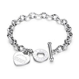 Stainless Steel Heart Charm Necklace Proverbs 4:23 O-Chain