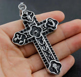 Titanium Stainless Steel Medieval Cross Pendant Charm Gift