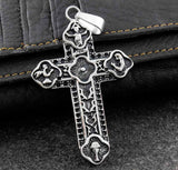 Titanium Stainless Steel Medieval Cross Pendant Charm Gift