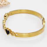 Titanium Steel Zircon Love Bangle Stainless Steel Bracelet