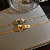 Titanium Steel Belt Buckle Necklace Chokers Hip-hop Ins Cold Wind Party Jewelry