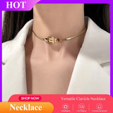 Titanium Steel Belt Buckle Necklace Chokers Hip-hop Ins Cold Wind Party Jewelry