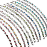 Titanium Steel Birthday Stone Crystal Bracelet Ladies