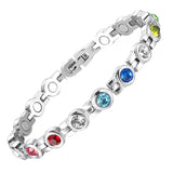 Titanium Steel Birthday Stone Crystal Bracelet Ladies