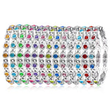 Titanium Steel Birthday Stone Crystal Bracelet Ladies