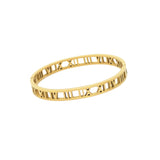Roman Numerals Hollow Out Bangle for Women