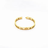 Roman Numerals Hollow Out Bangle for Women