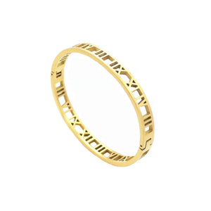 Roman Numerals Hollow Out Bangle for Women