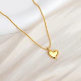 Titanium Steel Heart Charm Bracelet Necklace