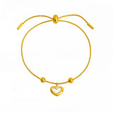 Titanium Steel Heart Charm Bracelet Necklace