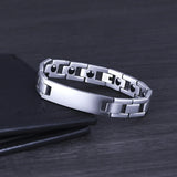 Titanium Steel Braided Magnet Energy Bracelet Bangle