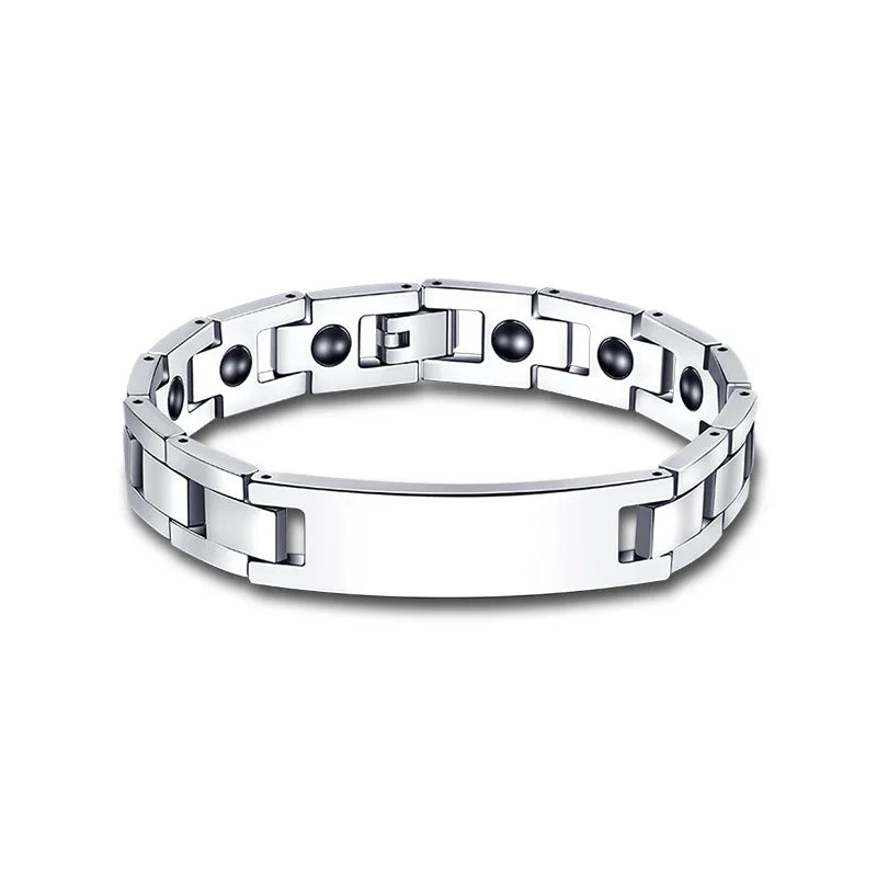 Titanium Steel Braided Magnet Energy Bracelet Bangle