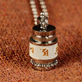 Buddhism Jewelry Six Words Rotatable Pendant Sanskrit Amulet Charms