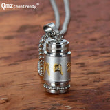 Buddhism Jewelry Six Words Rotatable Pendant Sanskrit Amulet Charms