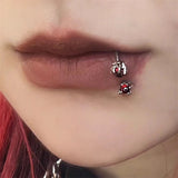 Opal Lip Stud Dragon Claw Titanium Steel C-shaped Piercing