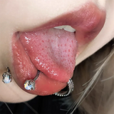 Opal Lip Stud Dragon Claw Titanium Steel C-shaped Piercing