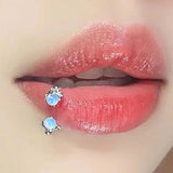 Opal Lip Stud Dragon Claw Titanium Steel C-shaped Piercing
