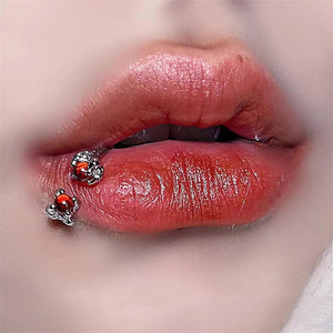 Opal Lip Stud Dragon Claw Titanium Steel C-shaped Piercing
