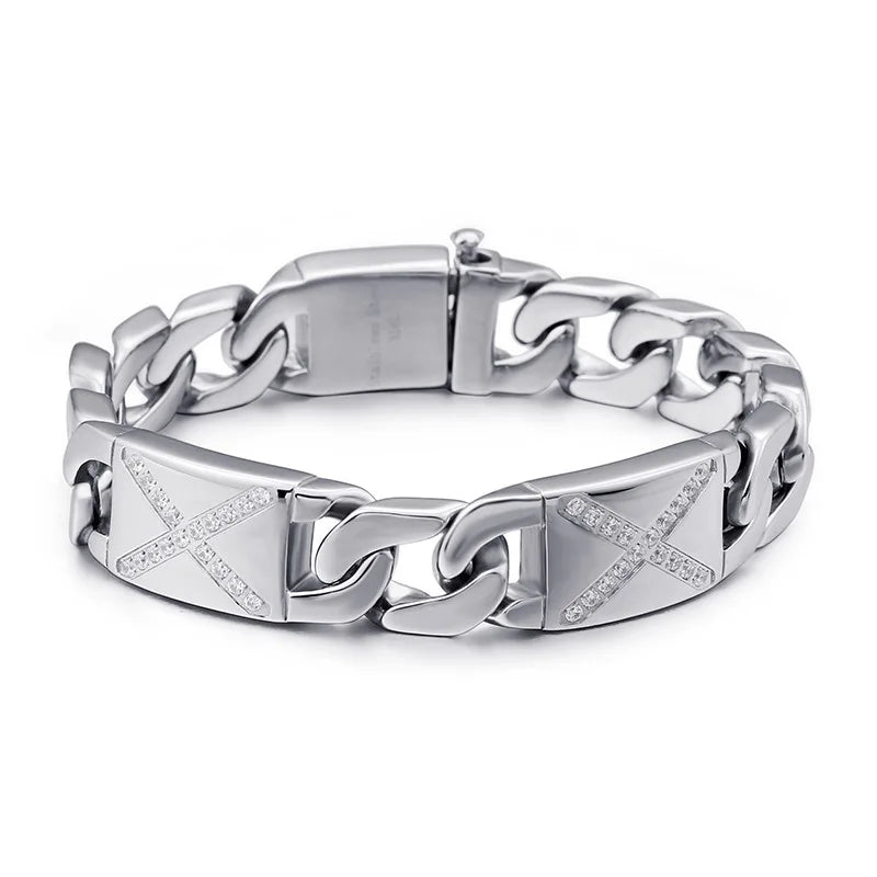 Titanium Steel Stone Bracelet Men's Bracelet