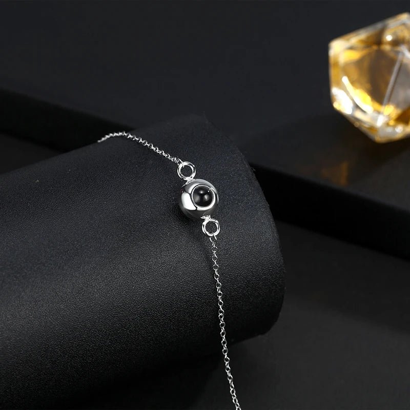 Titanium Steel Photo Projection Bracelet Couples Jewelry