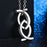 Titanium Steel Kissing Fish Ring Pendant Necklaces for Women Men