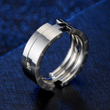 Titanium Steel Kissing Fish Ring Pendant Necklaces for Women Men