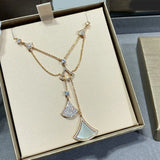 Titanium Steel Double Layer Skirt Necklace for Women