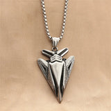 Titanium Steel Fighter Necklace, Retro Small Airplane