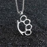 Titanium Steel Finger Tiger Pendant Necklace/Bracelet Chain