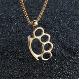 Titanium Steel Finger Tiger Pendant Necklace/Bracelet Chain