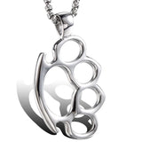 Titanium Steel Finger Tiger Pendant Necklace/Bracelet Chain