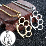Titanium Steel Finger Tiger Pendant Necklace/Bracelet Chain