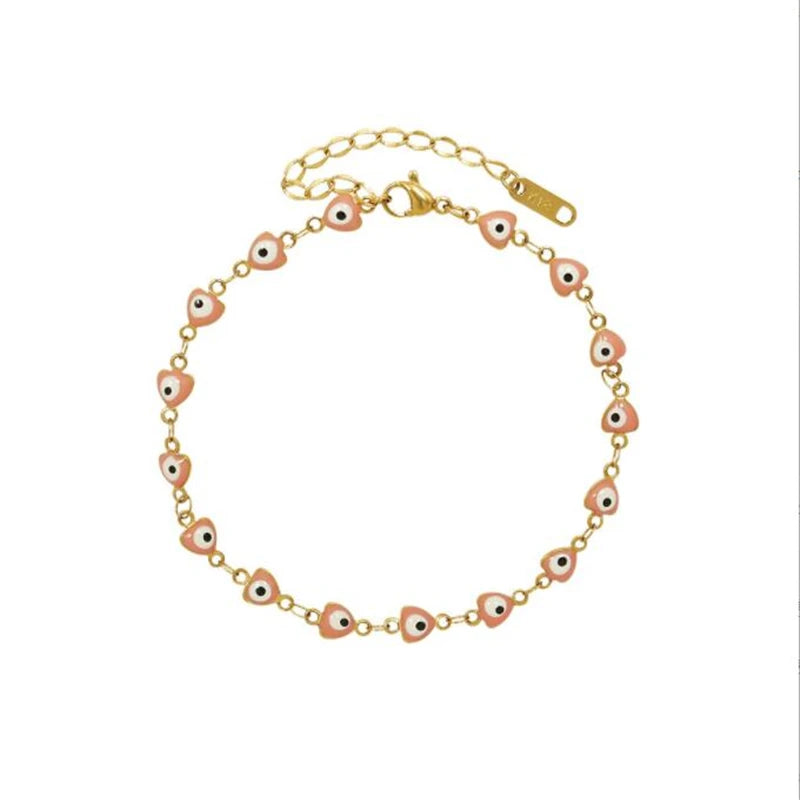 Pink Eyes Fish Beads Anklets for Women