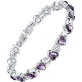 Heart-shaped Zircon Crystal Bracelet Magnetic Anti-fatigue