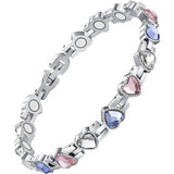 Heart-shaped Zircon Crystal Bracelet Magnetic Anti-fatigue