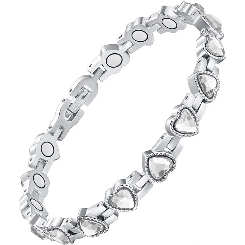 Heart-shaped Zircon Crystal Bracelet Magnetic Anti-fatigue
