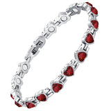 Heart-shaped Zircon Crystal Bracelet Magnetic Anti-fatigue