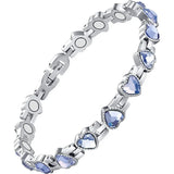 Heart-shaped Zircon Crystal Bracelet Magnetic Anti-fatigue