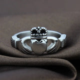 Titanium Steel Irish Claddagh Ring Traditional Wedding Promise Ring
