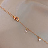 Crystal Anklet Bracelet on Leg Summer Beach Anklet Set